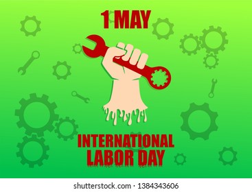 Happy international Labor Day illustration design 