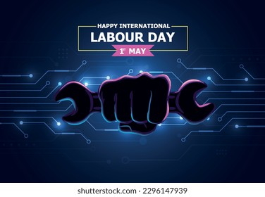 Happy International Labor Day. May 1st. Vector illustration.