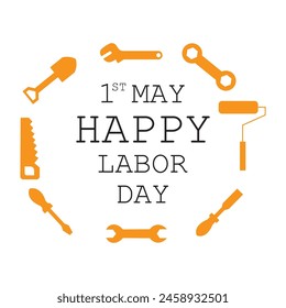 happy international labor day. vector illustration design