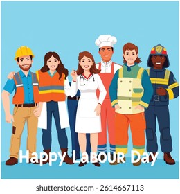 happy international labor day. vector illustration design