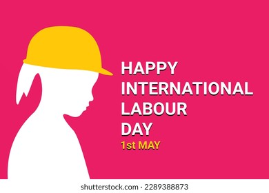 Happy International Labour Day. 1st May. Holiday concept. Template for background, banner, card, poster with text inscription.