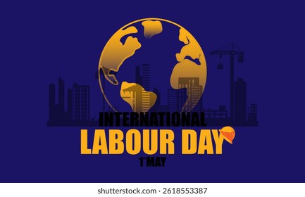 Happy International Labour Day background vector illustration