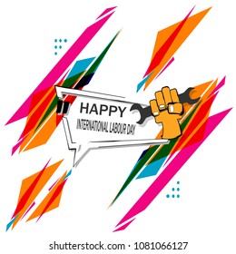 happy International labour day illustration design label poster banner background isolated