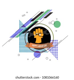 happy International labour day illustration design label poster banner background isolated