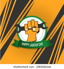 happy International labour day illustration design label poster banner background isolated