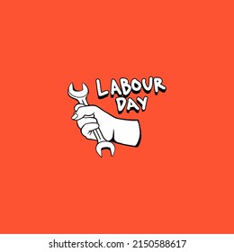 Happy International Labour Day vector 1st May Worker's Day Logo Background