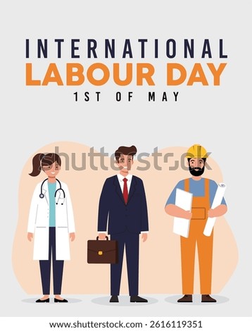 Happy International Labour Day Vector Poster