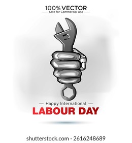 Happy International Labour Day. Workers Day concept design.