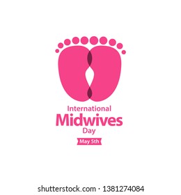 Happy International Midwives Day vector template. May 5th celebration. Vector design for greeting cards or print.