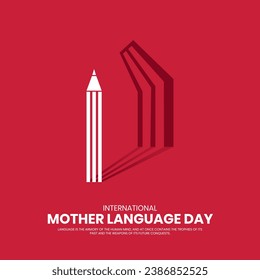 Feliz Día Internacional de la Lengua Materna con anuncios creativos. 21 de febrero Día de la Lengua Materna en Bangladesh.