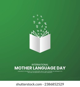 Happy International Mother Language Day kreative Anzeigen. 21. Februar Muttersprachstag in Bangladesch.