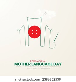 Happy International Mother Language Day kreative Anzeigen. 21. Februar Muttersprachstag in Bangladesch.