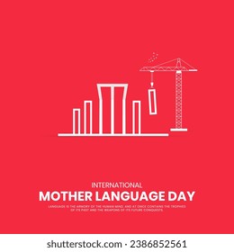 Happy International Mother Language Day creative ads. 21 February Mother Language Day of Bangladesh.