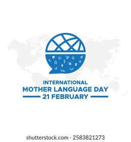 Happy International Mother Language Day. 21 February, International Mother Language Day Vector Design Illustration, Poster, Banner, Advertising, Greeting Card