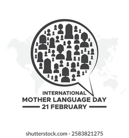Happy International Mother Language Day. 21 February, International Mother Language Day Vector Design Illustration, Poster, Banner, Advertising, Greeting Card