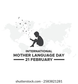 Happy International Mother Language Day. 21 February, International Mother Language Day Vector Design Illustration, Poster, Banner, Advertising, Greeting Card