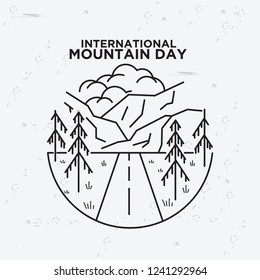 Happy International Mountain Day. Vector Illustration Eps 10