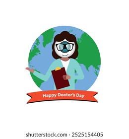 Happy international national doctor healthy day with world