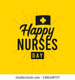 Happy international nurses day vector template. Design for banner, greeting cards or print.