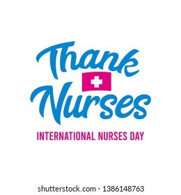 Happy international nurses day vector template. Design for banner, greeting cards or print.