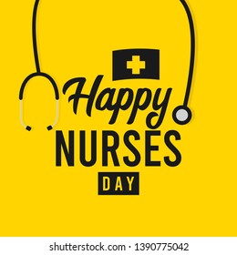 Happy international nurses day vector template. Design for banner, greeting cards or print.