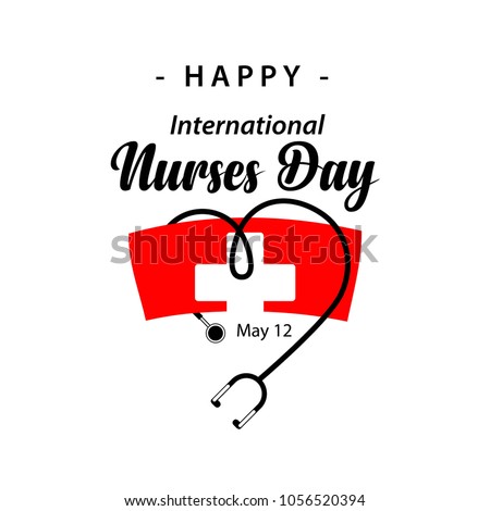 Happy International Nurses Day Vector Template Design
