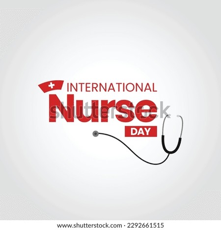 Happy International Nurses Day Vector Template Design.