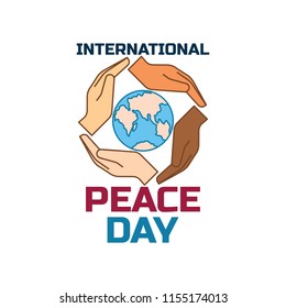 happy international peace day concept. vector illustration