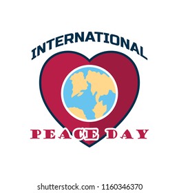 happy international peace day concept. vector illustration