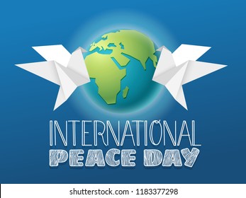 Happy international peace day vector illustration