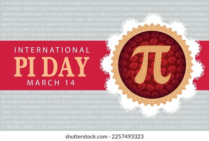 Happy international pi day march 14 Template design Vektorgrafik