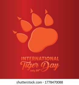 happy international tiger day background template use for card vector design, with minimalist and modern concept, cover, backdrop, panthera, carnivores, international, 