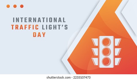 Happy International Traffic Light's Day August Celebration Vector Design Illustration. Template for Background, Poster, Banner, Advertising, Greeting Card or Print Design Element