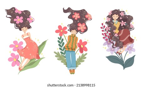 Happy International Woman's Day. Empowerment of woman Eight of March Celebration. Protect Free Confident Women for feminism, independence, freedom, empowerment, activism for women rights 