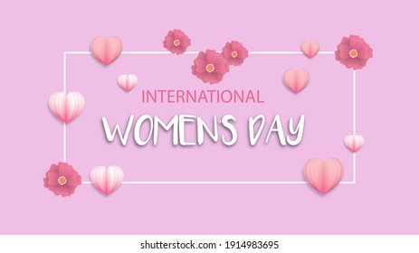 Happy international women's day 8 march poster banner 