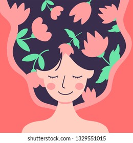 Happy International Women's Day, 8th March, Women Power Illustrated By Hand - Vector Eps