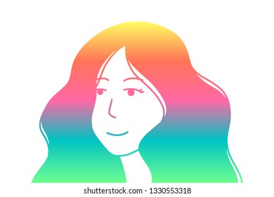 Happy International Women's Day, 8th March, Women in Minimal Style, Women Power Illustrated By Hand - Vector Eps