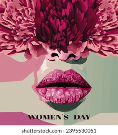 Happy international Womens Day banner. 