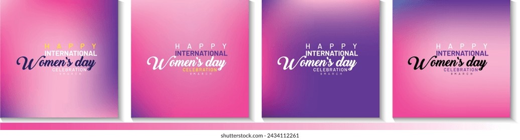 Happy International Women's Day Celebration. For social media post concept design cincept