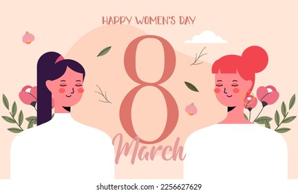 Happy International Women's Day Illustration