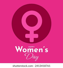 Happy International Womens Day. March 8th. Minimalist design women's day concept. Design template for greeting cards, banners, posters. Vector illustration