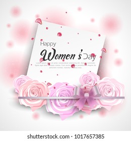 Happy International Women's Day on March 8th design background. 