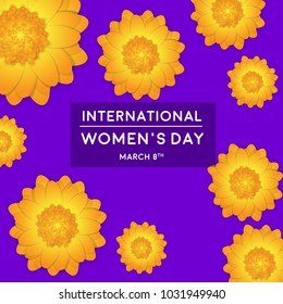 Happy International Women's Day on March 8th. Vector illustration for banners, backgrounds, logo, text, elements, posters, and greeting cards.