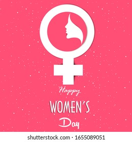 Happy International Women's Day on March 8th design background. Vector Illustration.