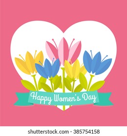 Happy International Women's Day on March 8th design background.happy womens day design.vector illustration