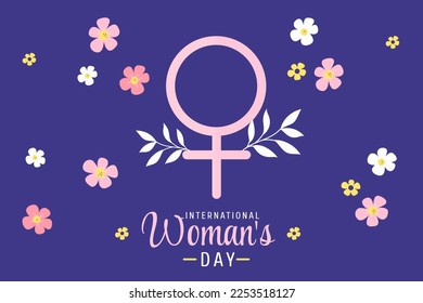Happy International Women's Day. A sign, symbol of a woman