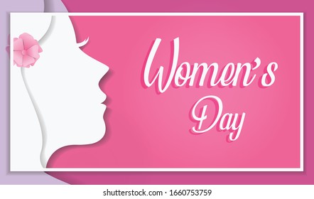 Happy International Women's Day Vector Logo Icon Illustration Flat Design Template Background, Empowering Women Celebration, Women's Power Illustration, Women Symbol Logo, 8 March Celebration