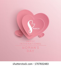 happy international women's day. vector banner design