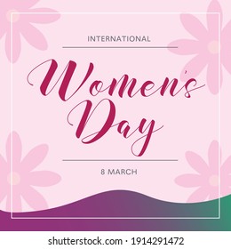 Happy International Womens Day Vector Illustration Stock Vector 