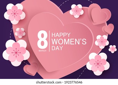 happy international women's day. vector banner design